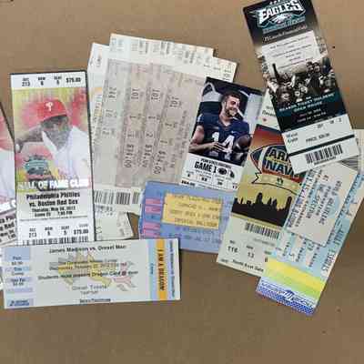 Numerous game day tickets