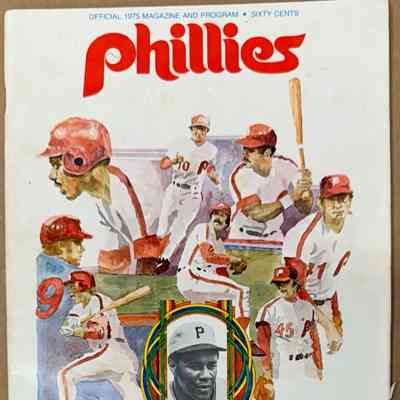1975 phillies scorecard stargel
