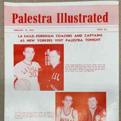 Palestra Illustrated game day program - Feb 10, 1962