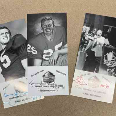 Tommy McDonald ephemera