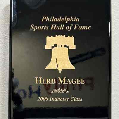Herb Magee's Philadelphia Sports Hall of Fame plaque