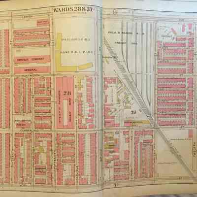 Baker Bowl city ward map