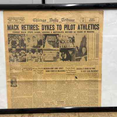 1950 Chicago Daily Tribune - Connie Mack Retired