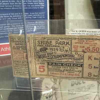 1929 World Series Ticket - Game 5 - Shibe Park