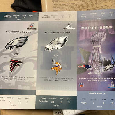 2017 Eagles Playoff Tickets-Super Bowl