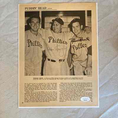 Willie Jones photo w/ Robin Roberts & Eddie Sawyer signed