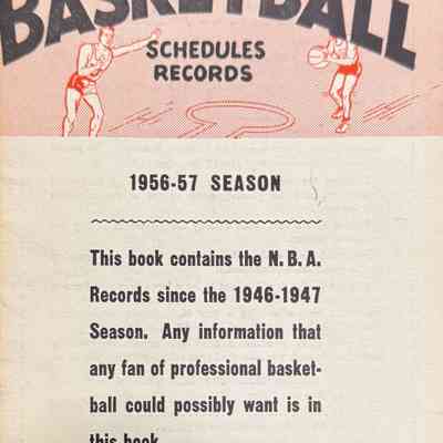 1956-57 Pro Basketball Guide