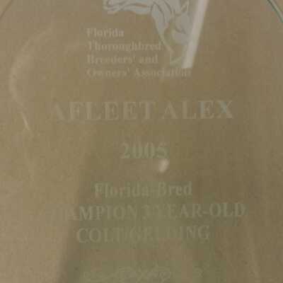 2005 Florida Thoroughbred Award - Afleet Alex