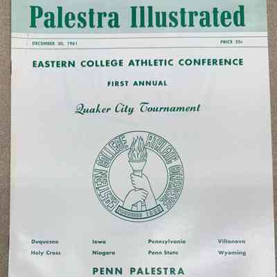 Quaker City Tournament-Palestra Illustrated game day program - Dec 30, 1961