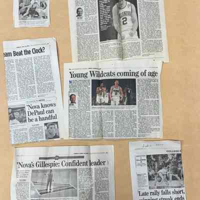 Collin Gillespie newspaper clippings - Archbishop Wood & Villanova