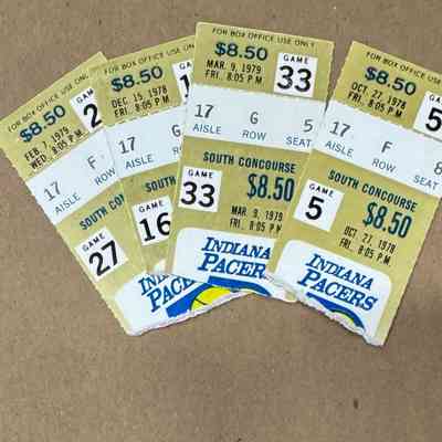 1979 Indiana Pacers ticket stubs (4)