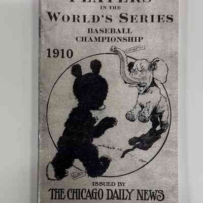 1910 World's Series program (reduced-size repro)