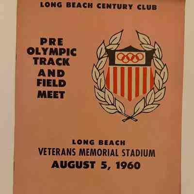 1960 Pre-Olympic track meet program