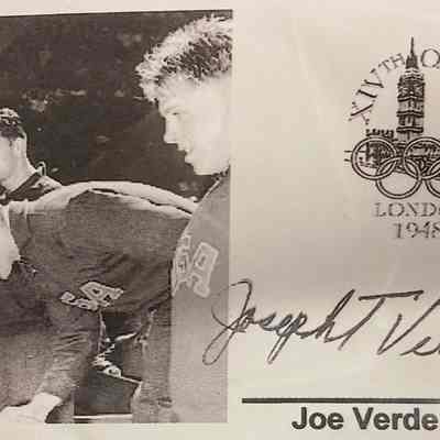 1948 Joe Verdeur signed Olympics post card