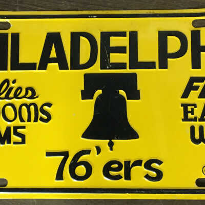 1974 license plate philly teams