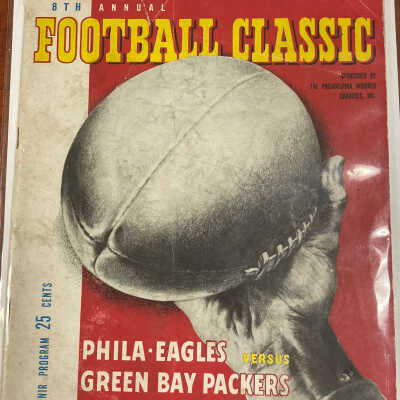 1945 Eagles -vs- Packers program