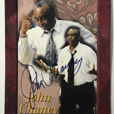 John Chaney signed post card