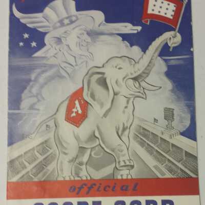 1942 Athletics scorecard
