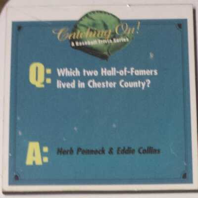 Athletics trivia plaque Eddie Collins Herb Pennock