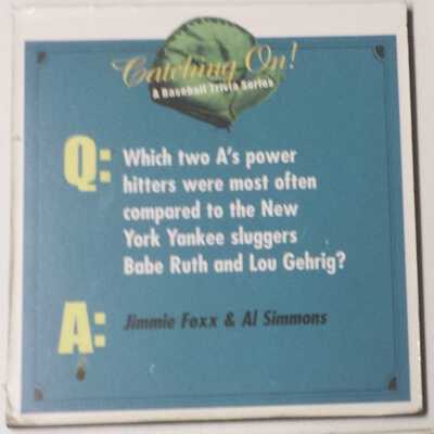 Athletics Trivia plaque Jimmie Foxx & Al Simmons