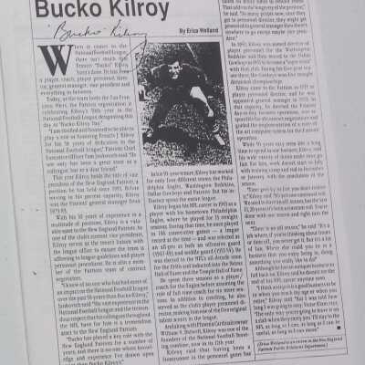1993 Game Day Article - Bucko Kilroy