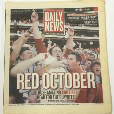 2007 oct 1 daily news phillies playoffs