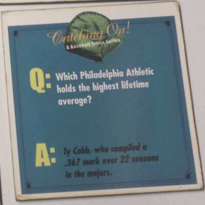 Athletics trivia plaque Ty Cobb
