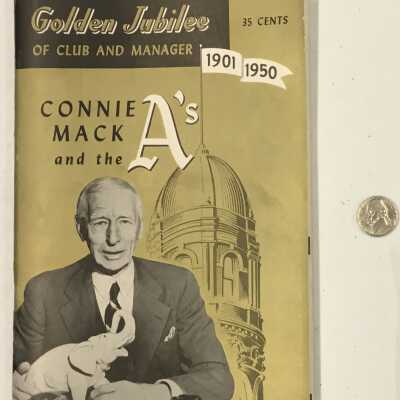1950 Athletics Connie Mack booklet