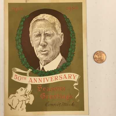 1950 Athletics golden jubilee Christmas card