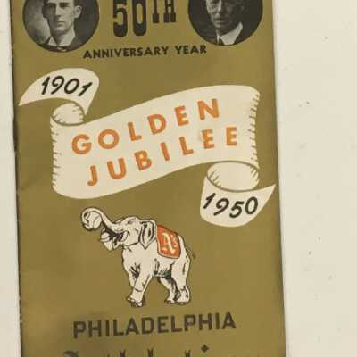 1950 Athletics roster booklet