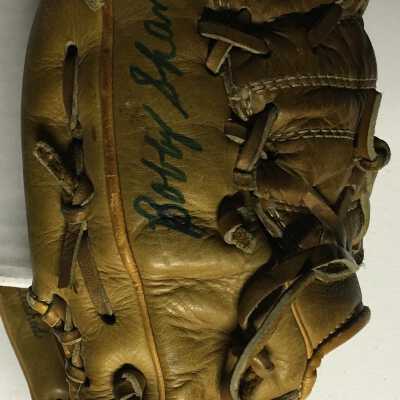 Bobby Shantz signed baseball glove