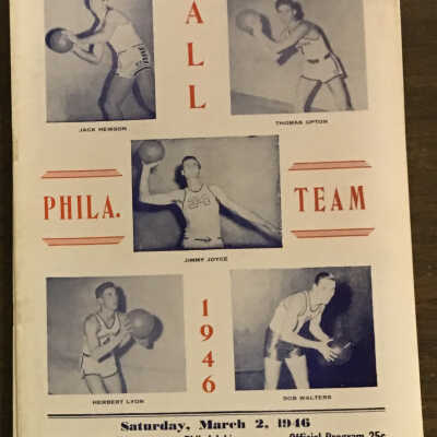 1946 Convention Hall Program All Philadelphia Team