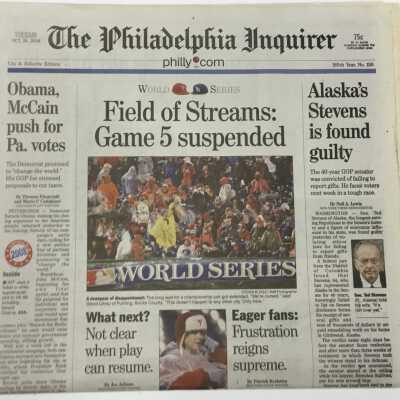2008 oct 28 inquirer world series suspended