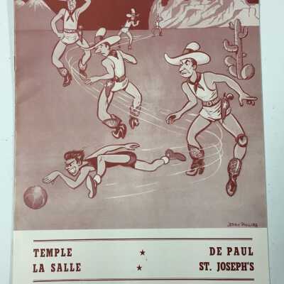 1953 College Basketball Review Program - Temple - La Salle - St. Joe's