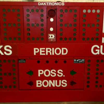 St. Joe's Fieldhouse scoreboard
