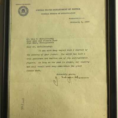1956 Feb 9 letter J. Edgar Hoover to Roy Mack