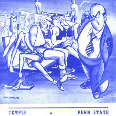 1955 College Basketball Review Program - Temple - La Salle - St. Joe's