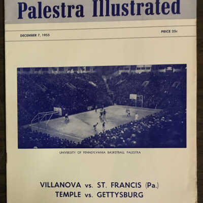 1955 Palestra Illustrated Program - Villanova - Temple