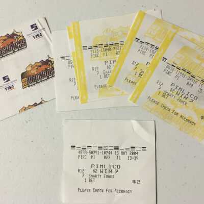 2004 Preakness $2 win tickets -Smarty Jones
