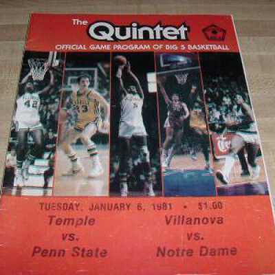 1981 Quintet -Big 5 program Temple Villanova