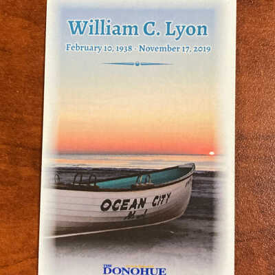 Bill Lyon-funeral card