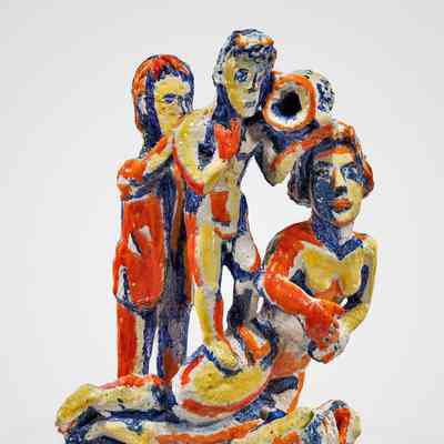 Man Standing on Woman's Thigh