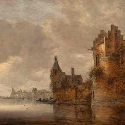 Estuary with a Round Tower