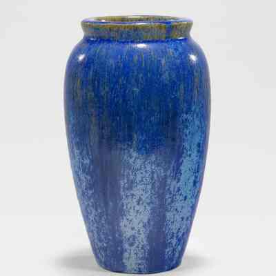 Vase with Crystalline Blue Glaze, Green and Light Blue Glaze
