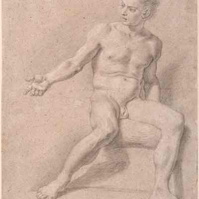 Study of a Seated Male Nude for the Artist's Phaeton and Apollo