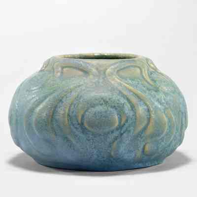 Vase with Stylized Peacock Feathers