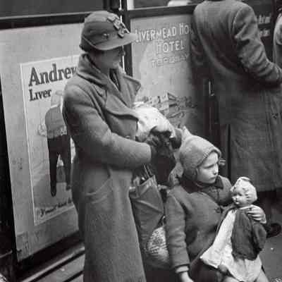 Woman and Child Evacuating London