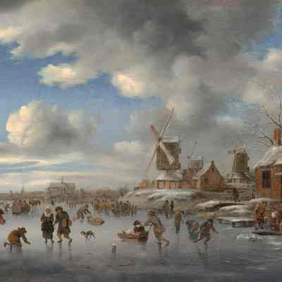 Winter Scene with Skaters