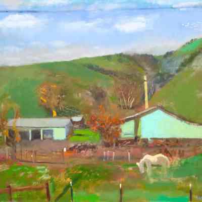 Pacheco Pass Road (Barns & Persimmons)