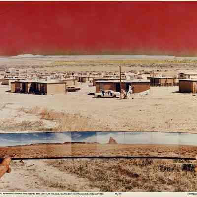 'Bida Hi'/Opposite Views, Northeast-Navaho Tract Homes and Uranium Tailings, Southwest-Shiprock, New Mexico, from "Nuclear Enchantment"